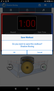 You can save the workout with one click!